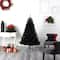 6ft. Pre-Lit Black Artificial Christmas Tree, Clear LED Lights